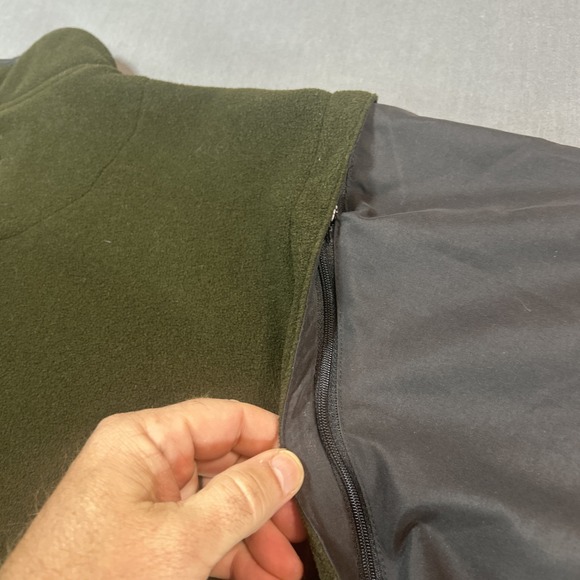 FootJoy Men's L‎ Green Long Sleeve Zip Up Jacket Gray Sleeves - Picture 13 of 14